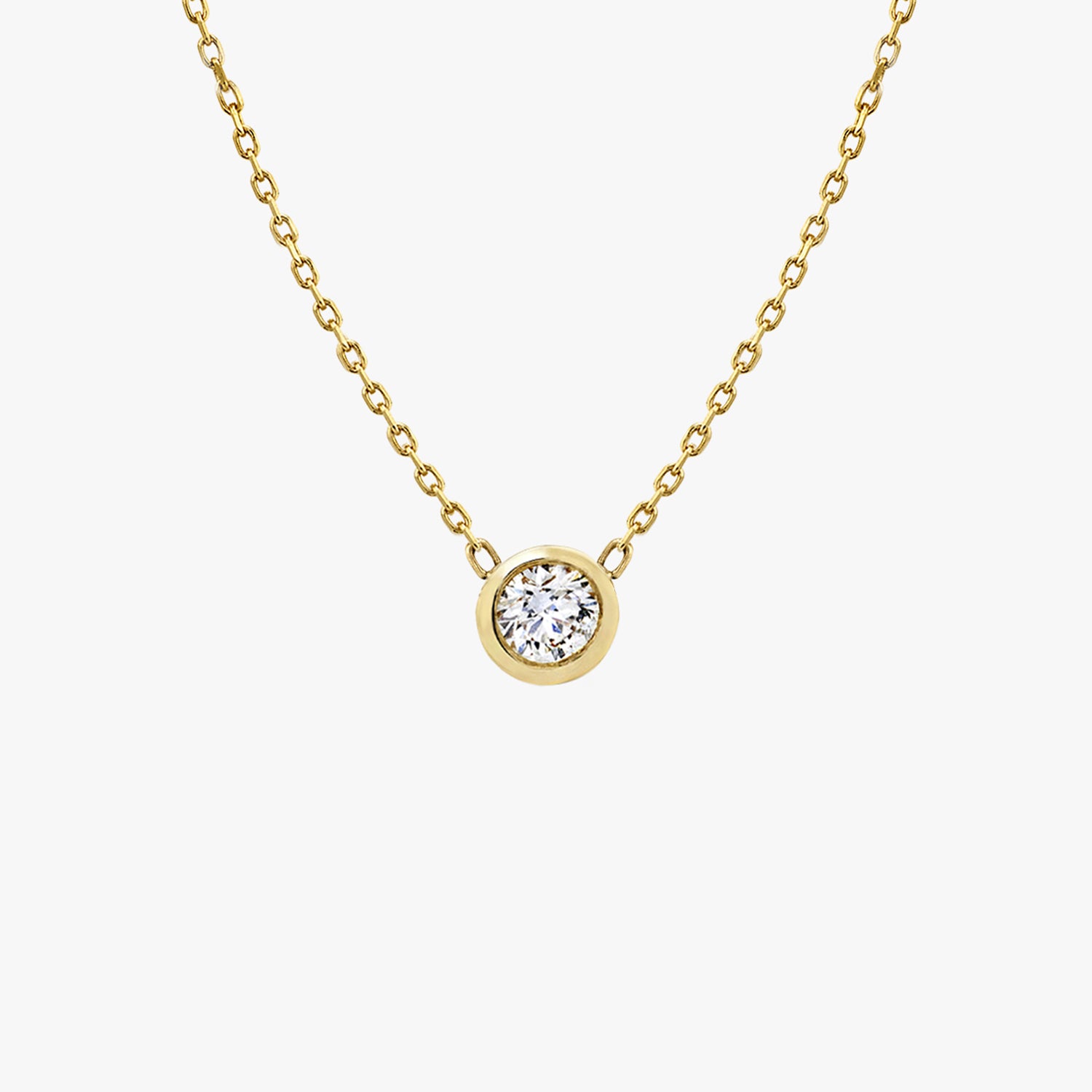 Diamond Bezel Necklace