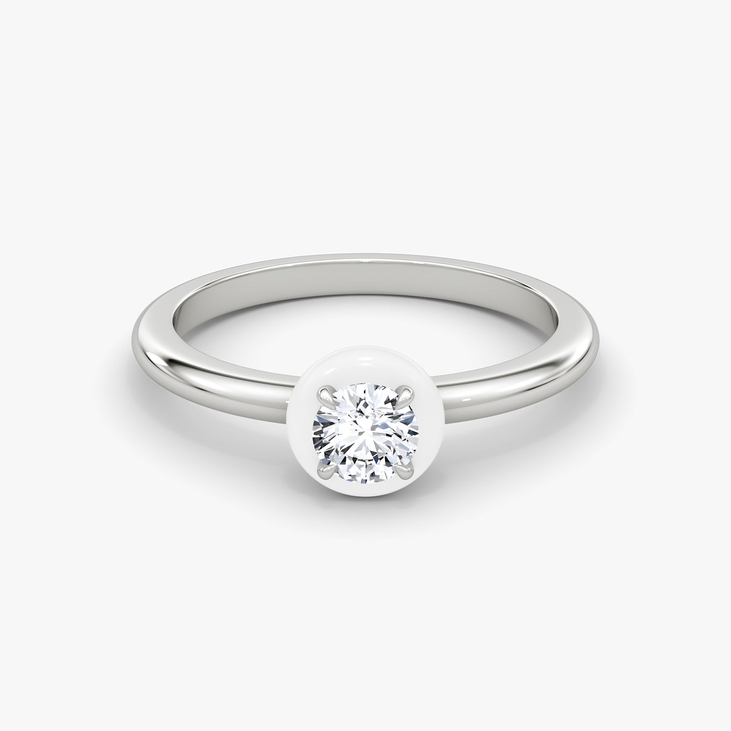 Ceramic Solitaire Ring