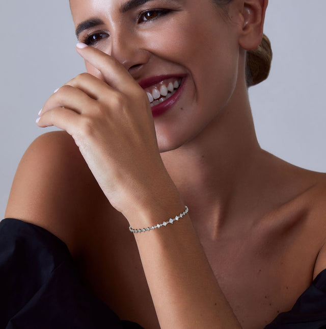 Infinity Link Tennis Bracelet with Lab-Created Diamonds – 14K Gold Luxury Bracelet