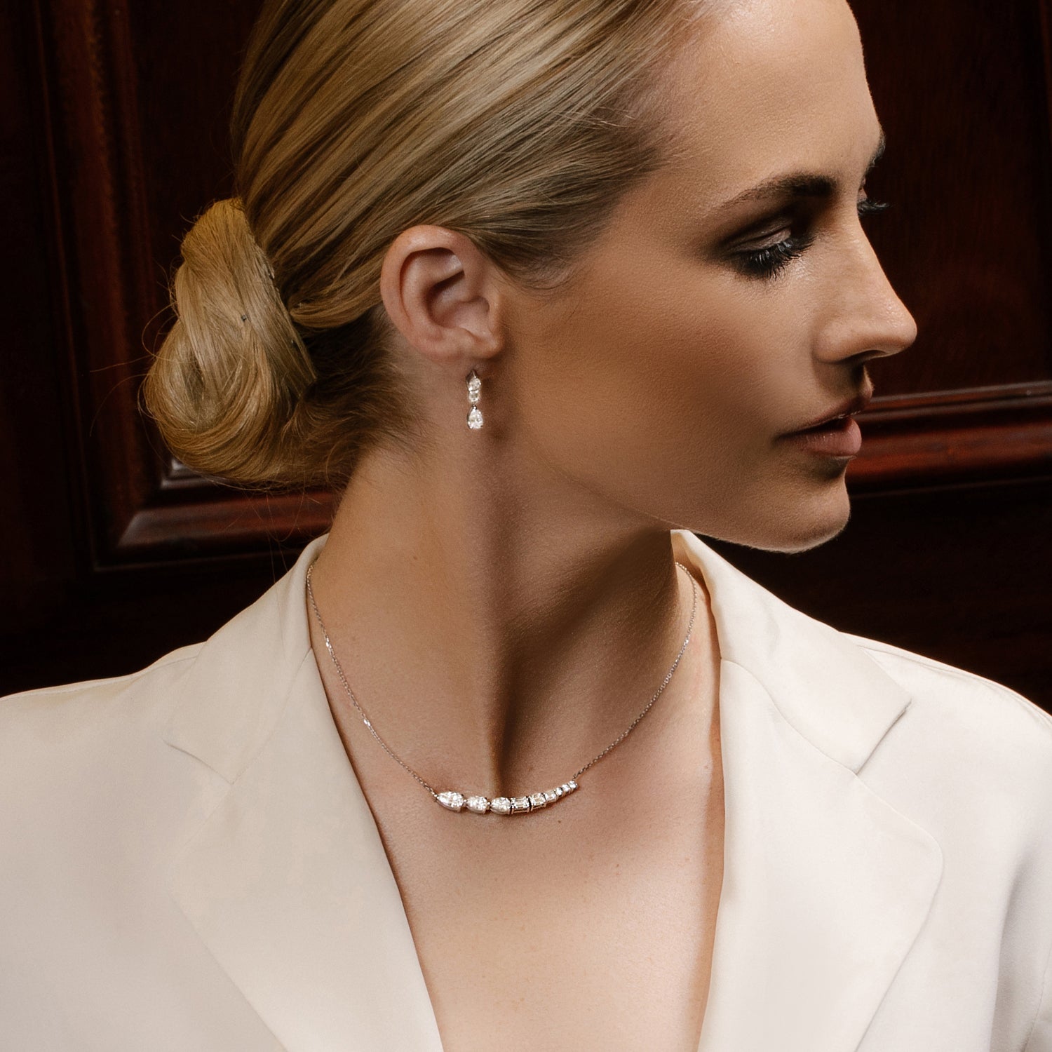 Baguette Semi-Bezel Necklace