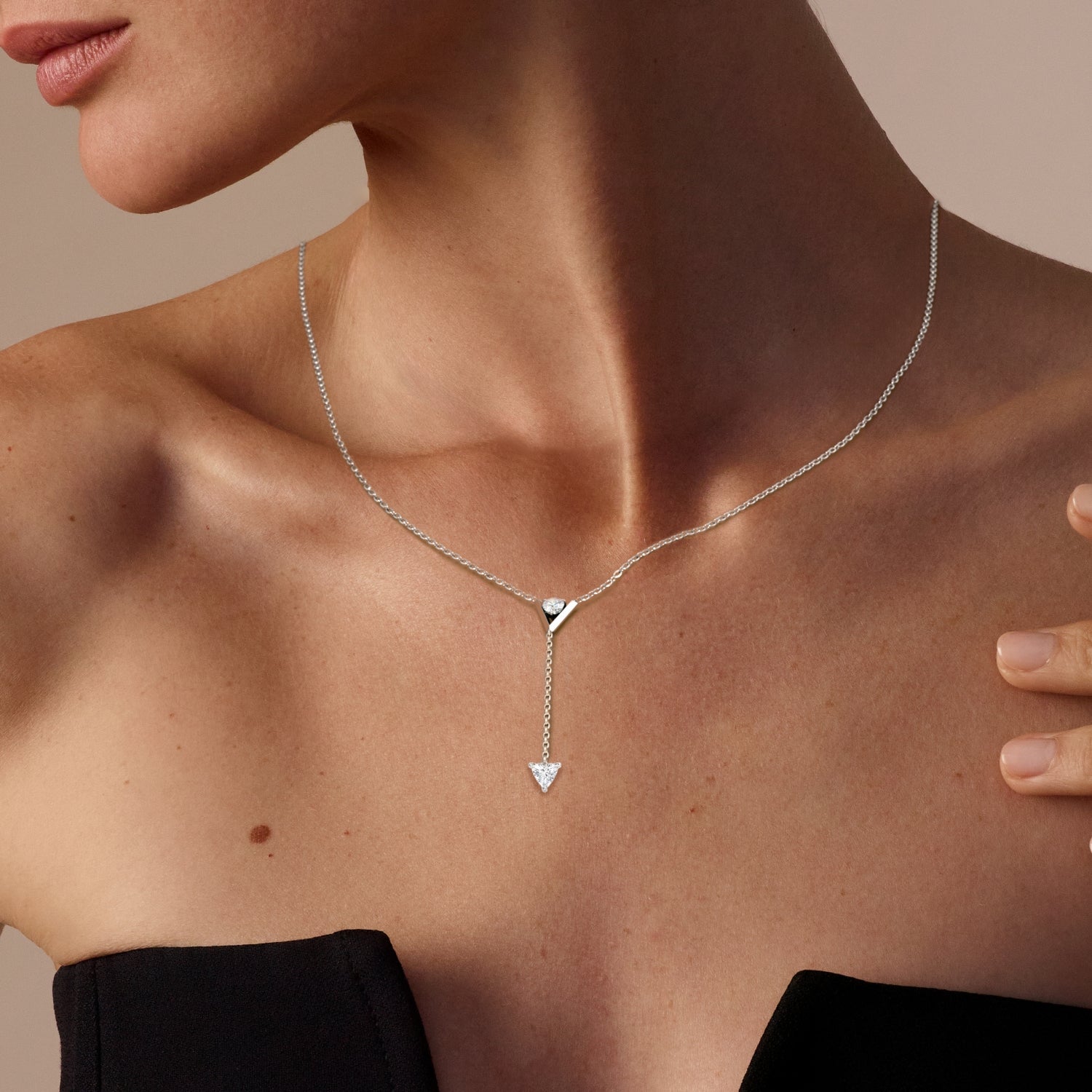 V Collection Duo Lariat Necklace