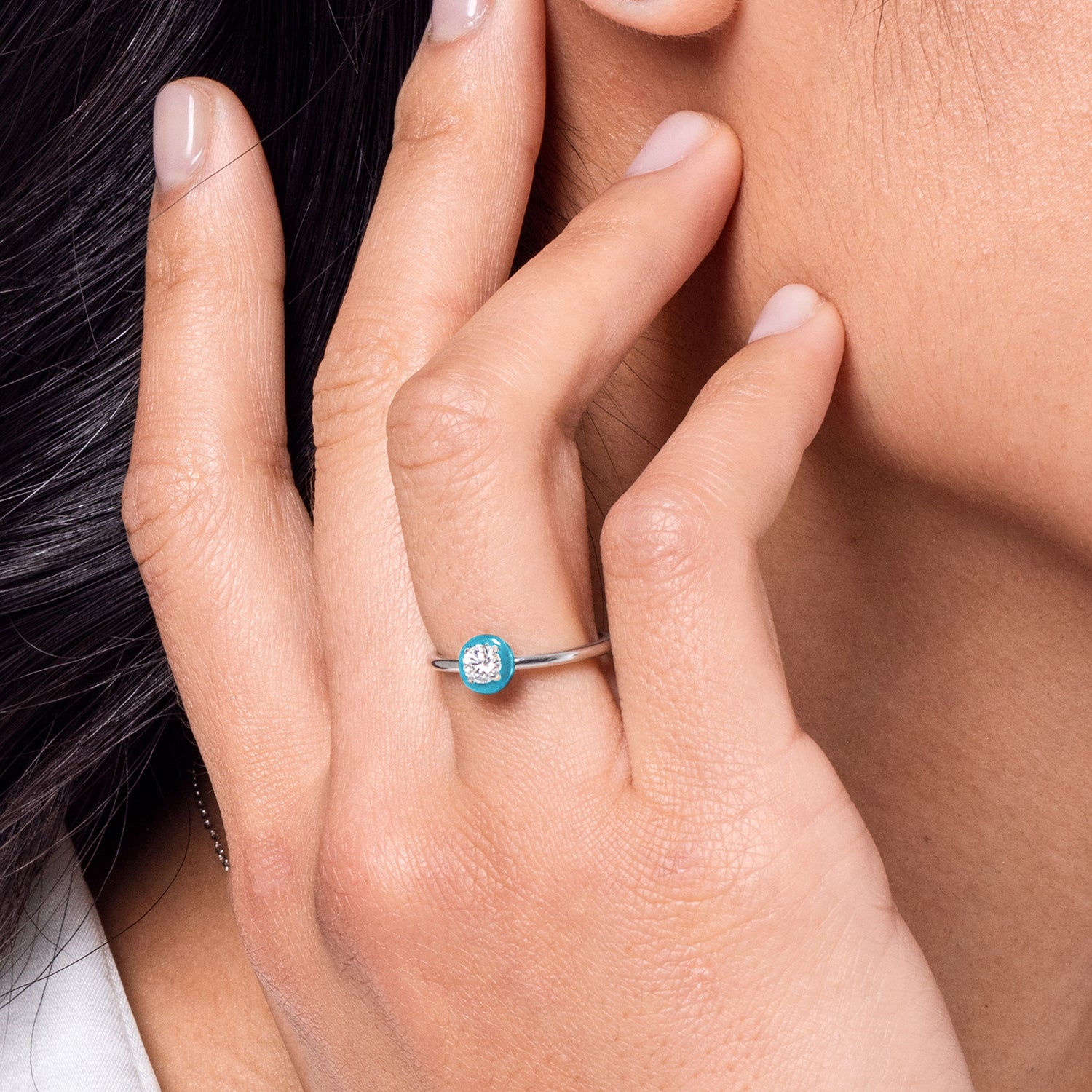 Ceramic Solitaire Ring