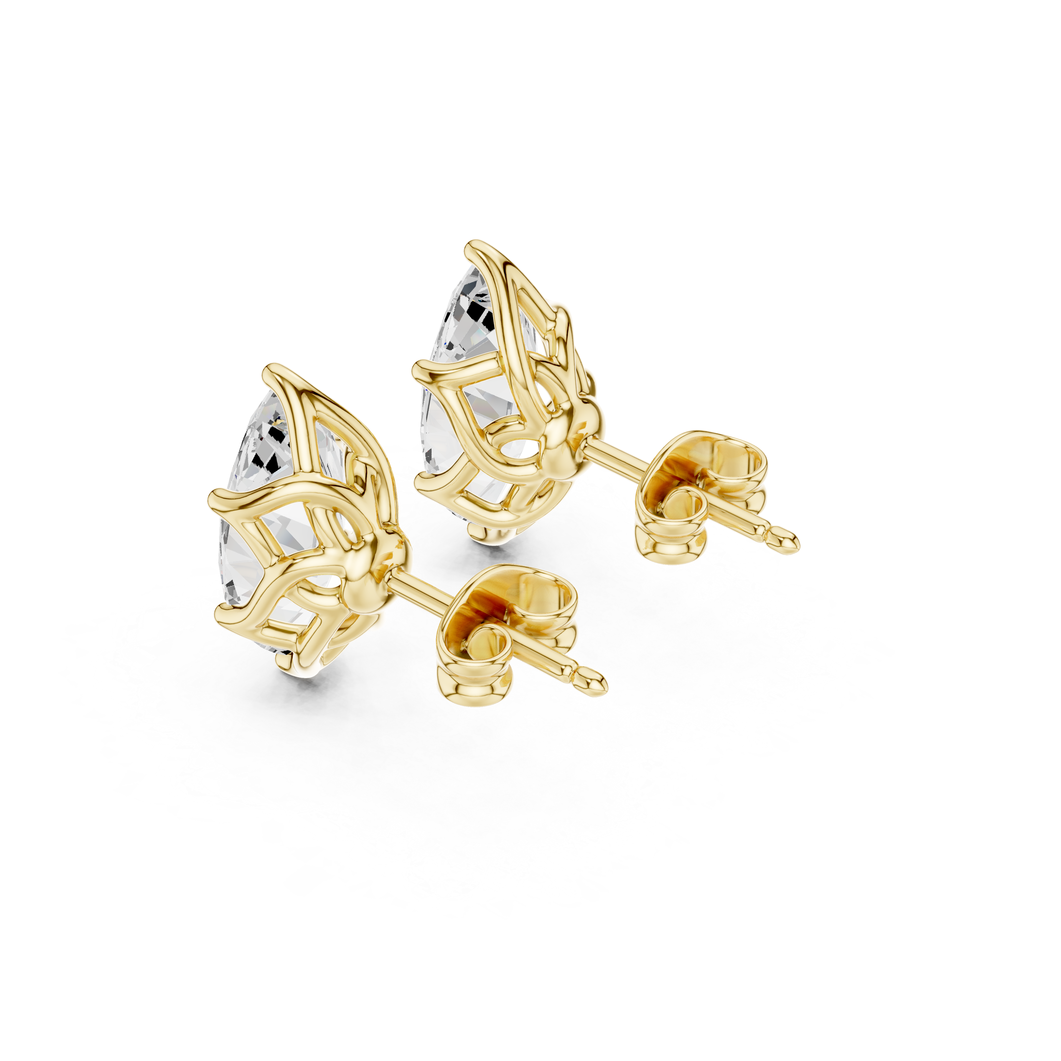 2.50 CT Marquise Cut Moissanite Diamond Stud Earrings in Solid Gold