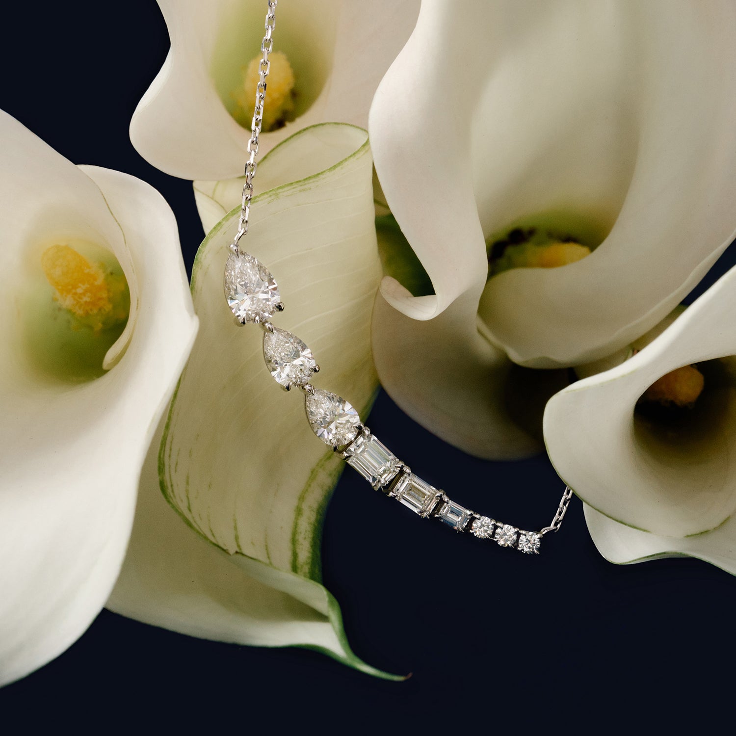 Baguette Semi-Bezel Necklace