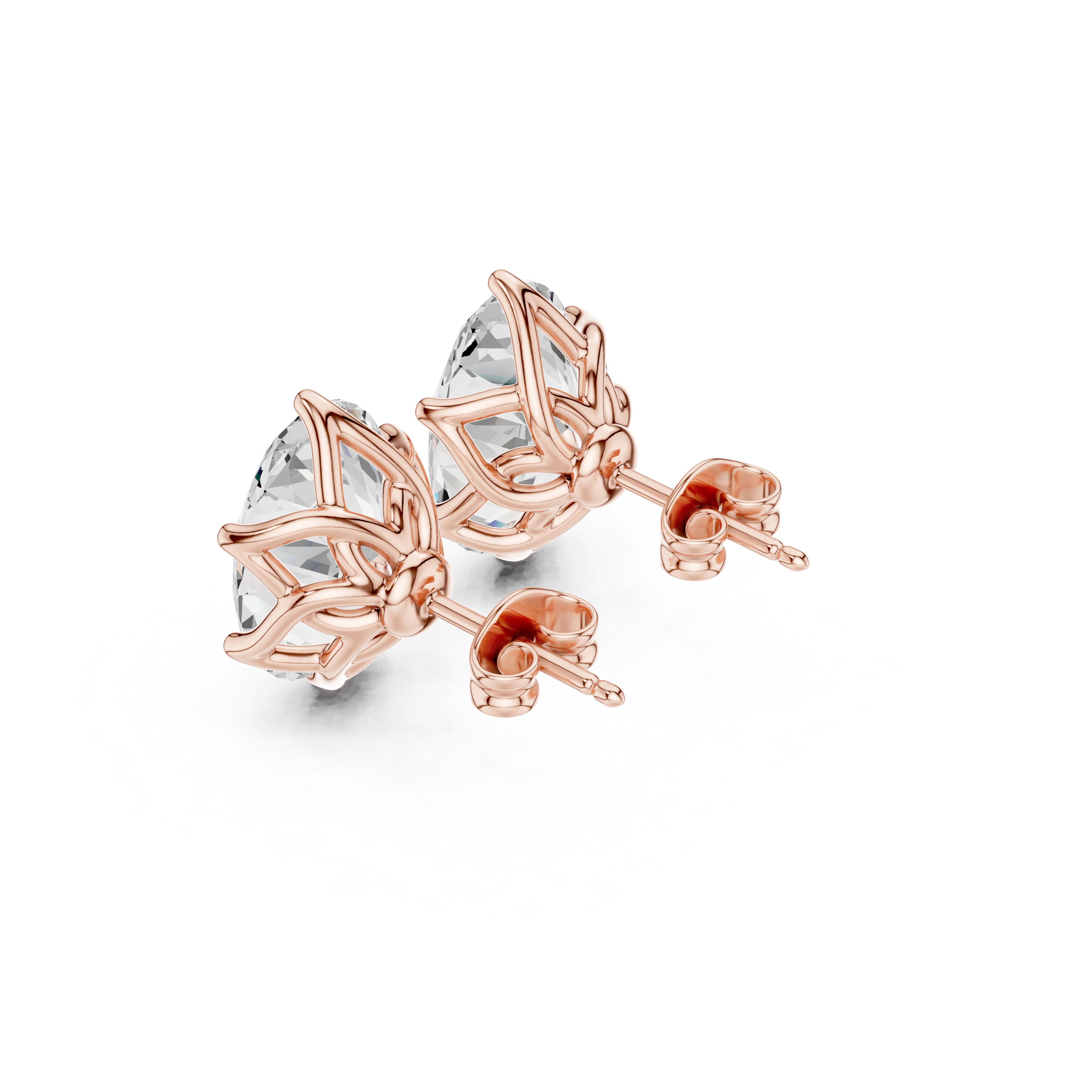 Oval Cut Moissanite Diamond Stud Earrings in Solid Gold | Elegant Premium Solitaire Fine Jewelry