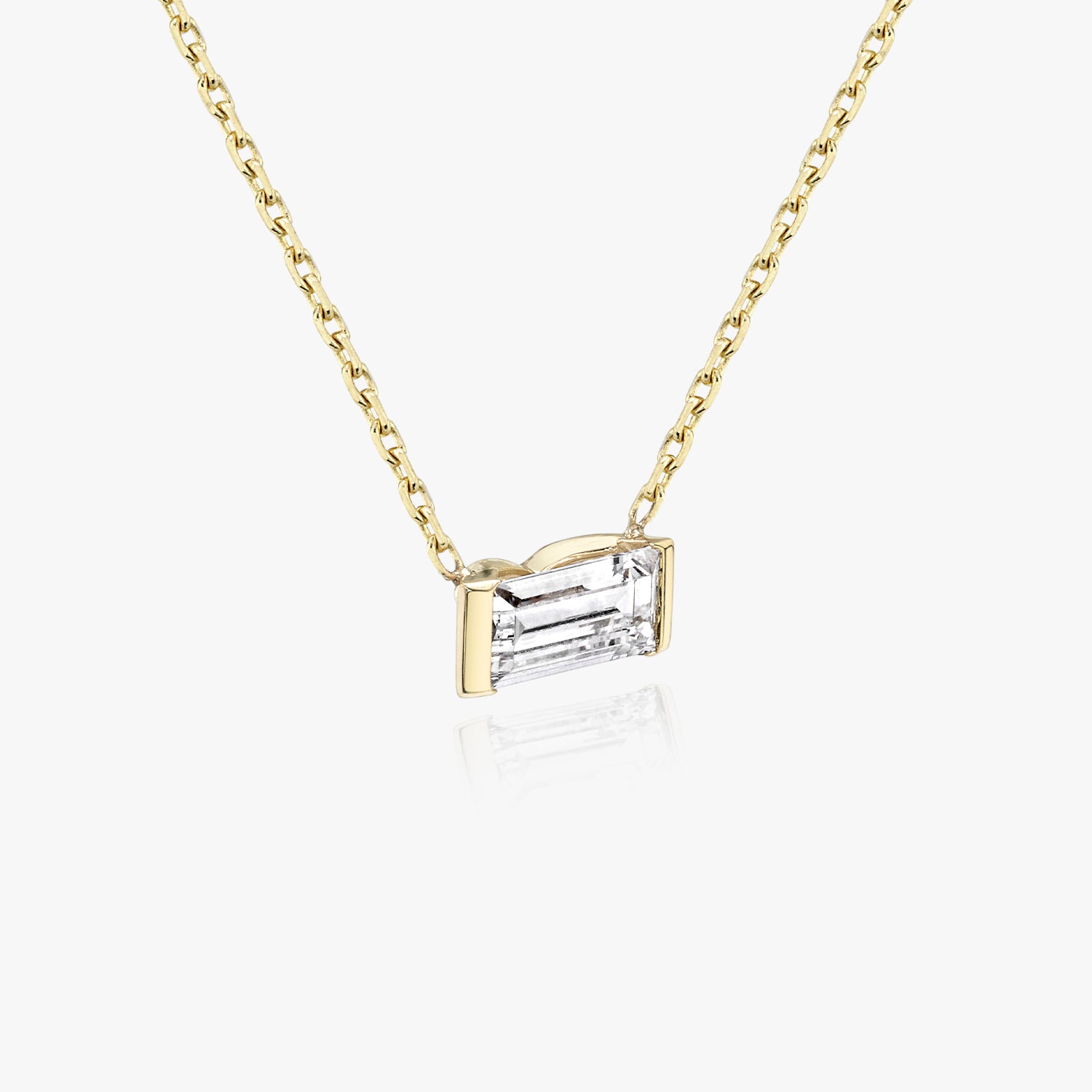 Baguette Semi-Bezel Necklace