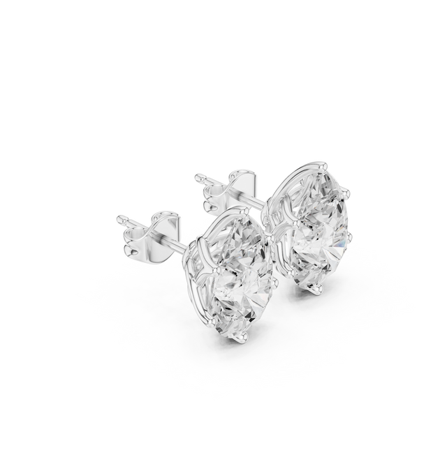 Pear Cut Moissanite Diamond Stud Earrings in Solid Gold | Elegant Premium Solitaire Fine Jewelry