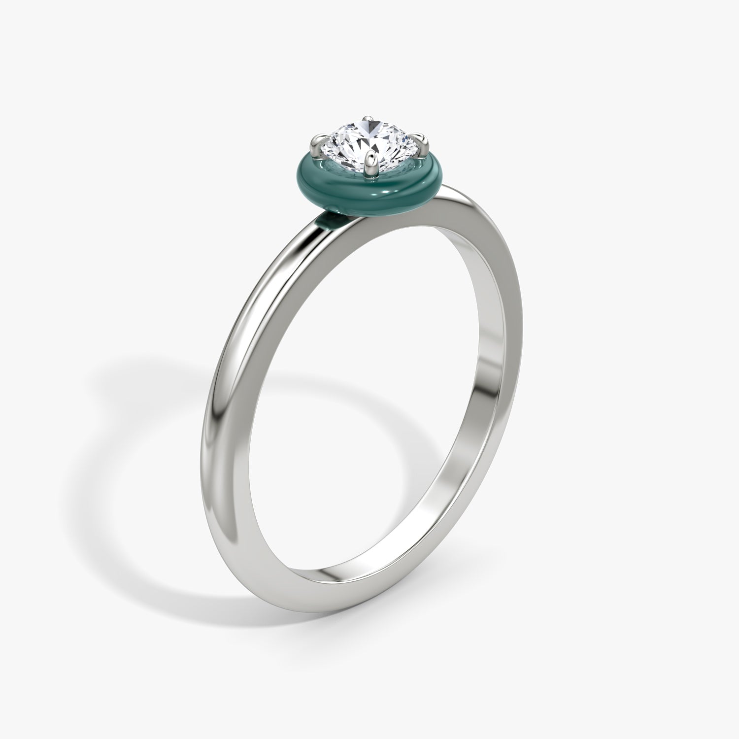 Ceramic Solitaire Ring