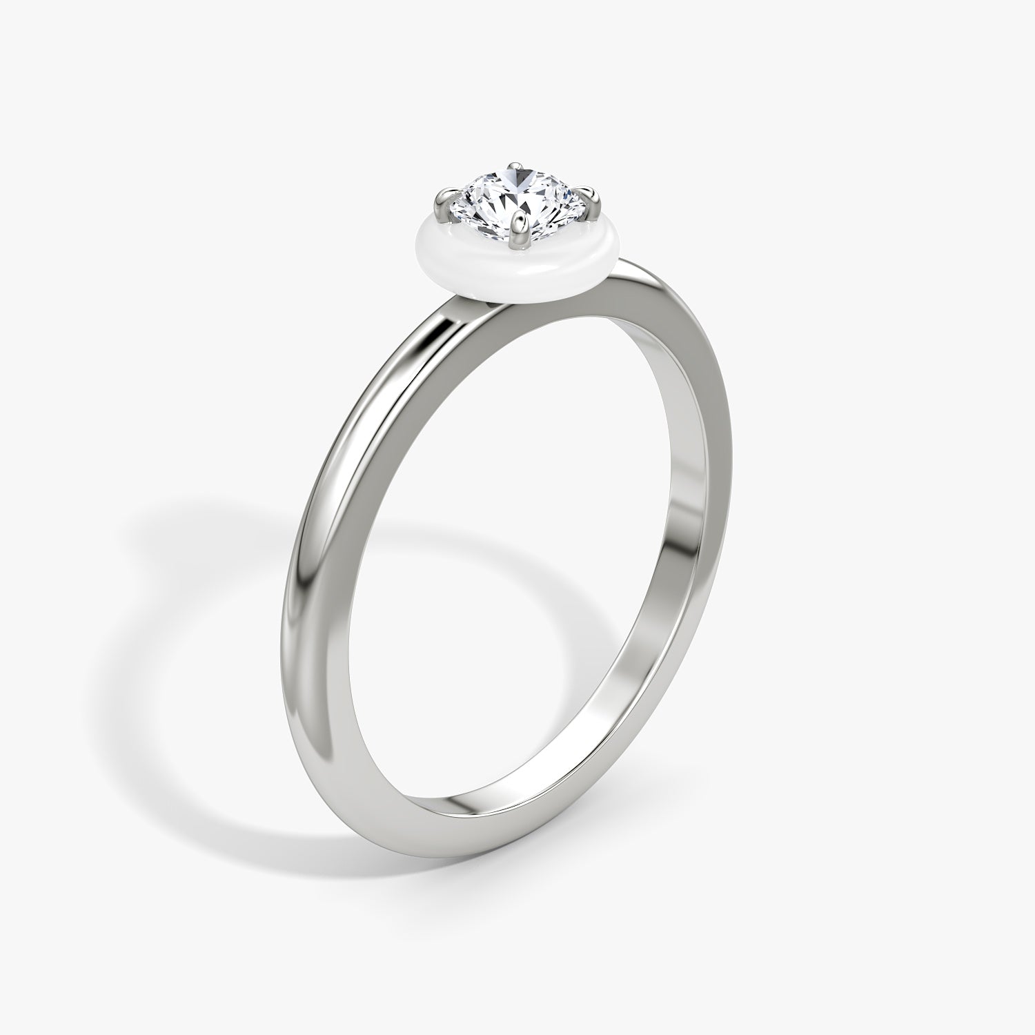 Ceramic Solitaire Ring