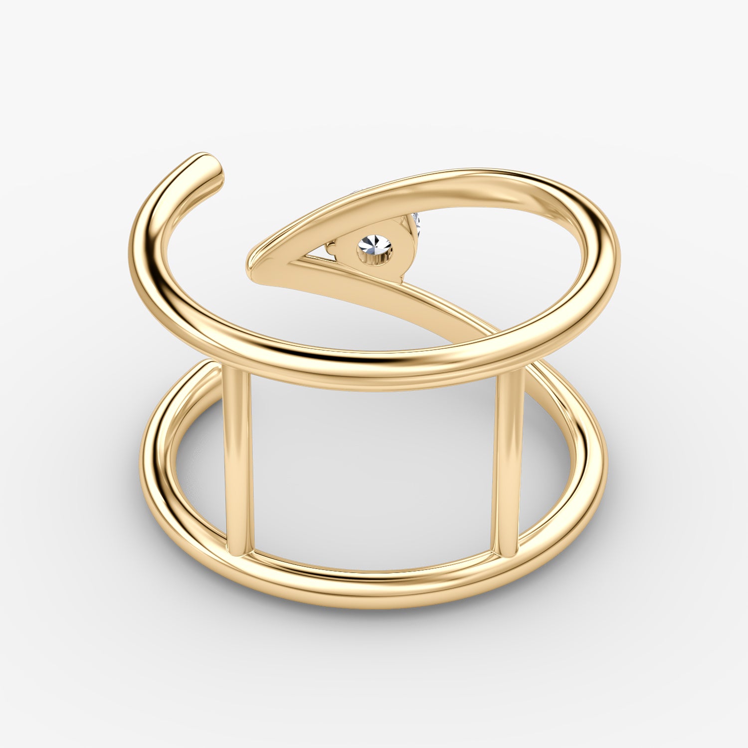 V Collection Open Cuff Ring