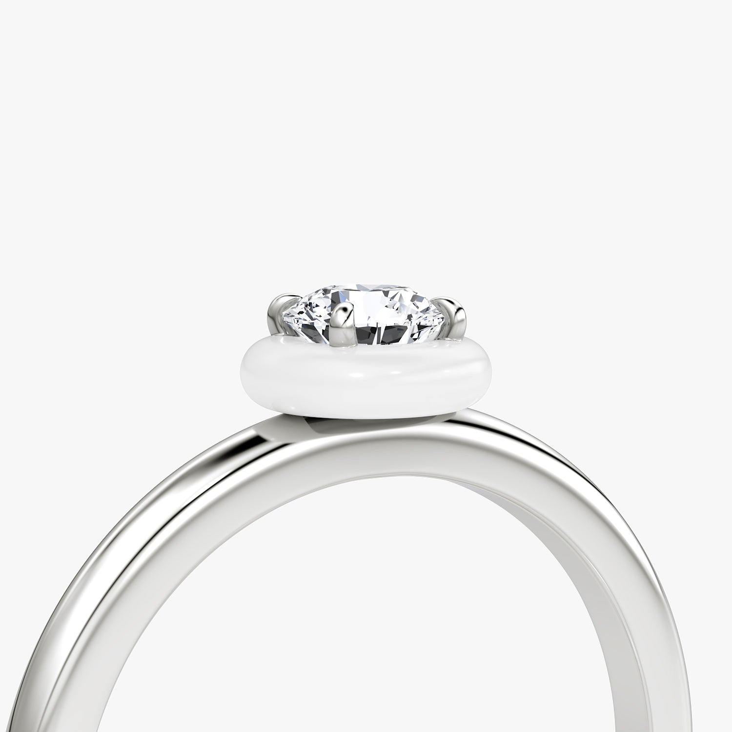 Ceramic Solitaire Ring